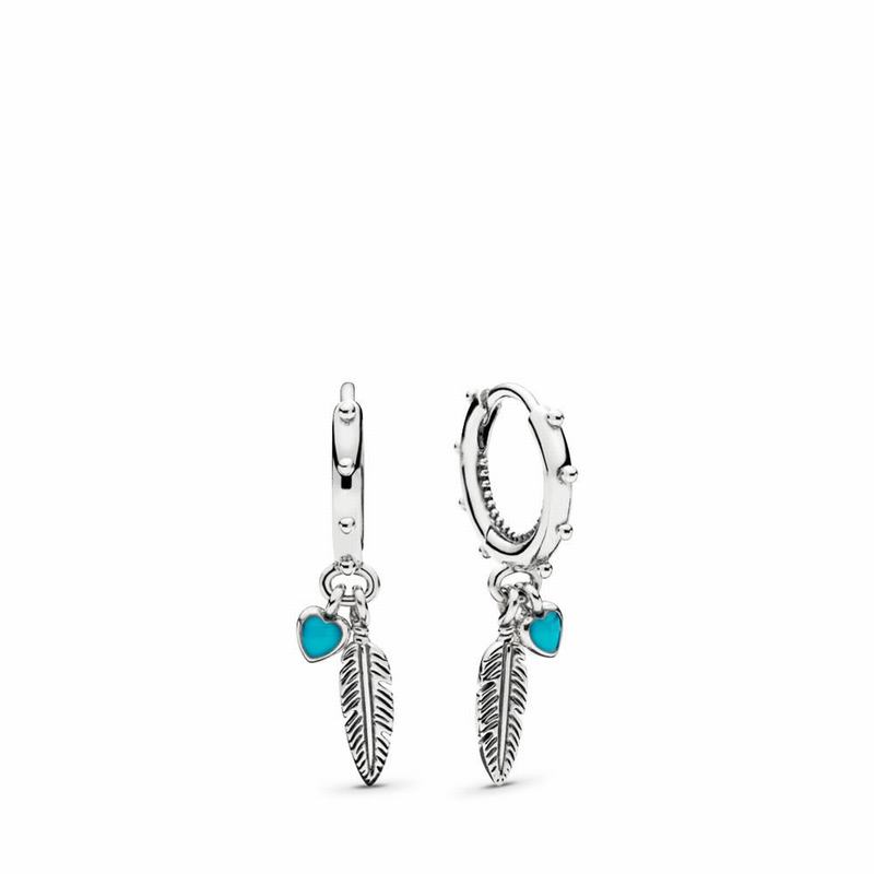 Pandora Australia Spiritual Feathers Dangle Earrings - Sterling Silver | NGVYMC138